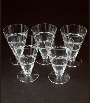 画像: 【LALIQUE】ラリック　VOUVRAYワイングラス5客